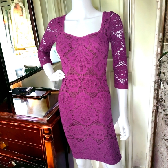 Free People Intimately Dresses & Skirts - NWT - Women''s Free People Intimately Plum Lace Mini Dress Size M